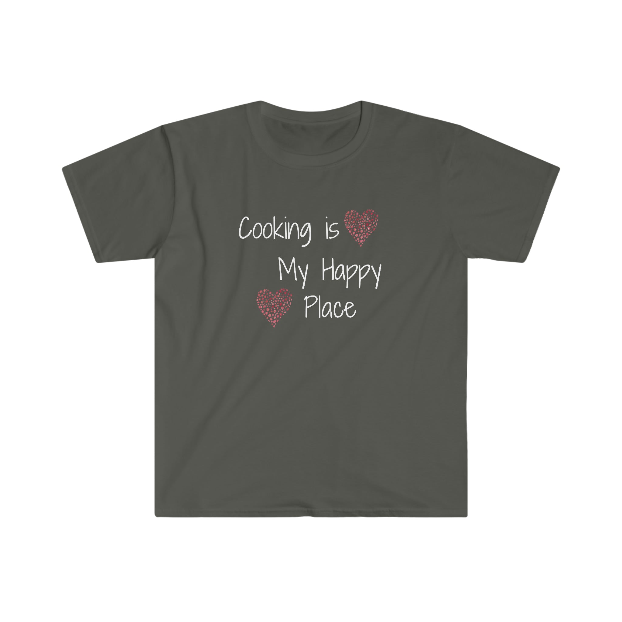 T-shirt, super soft, "Cooking is My Happy Place" T-Shirt - Comfortable, Chic and Playful - cooking t-shirt #9