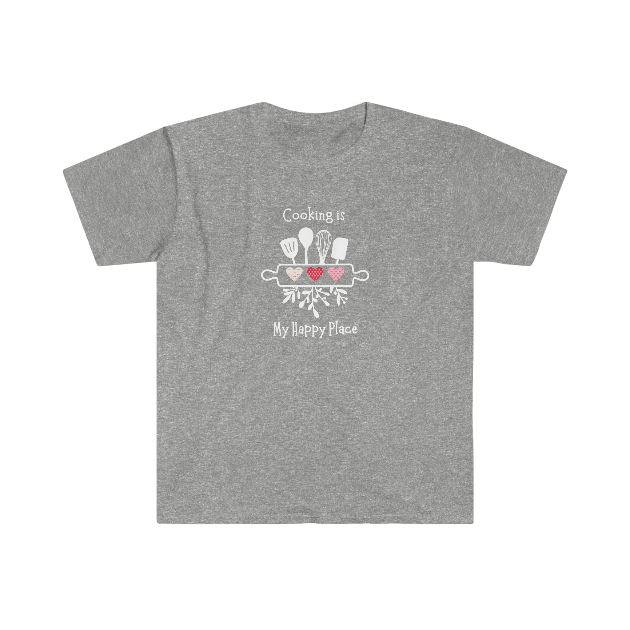 T-shirt, super soft, "Cooking is My Happy Place" T-Shirt - Comfortable, Chic and Playful - cooking t-shirt #5