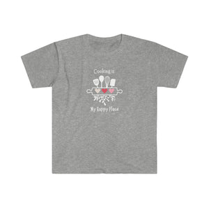T-shirt, super soft, "Cooking is My Happy Place" T-Shirt - Comfortable, Chic and Playful - cooking t-shirt #5