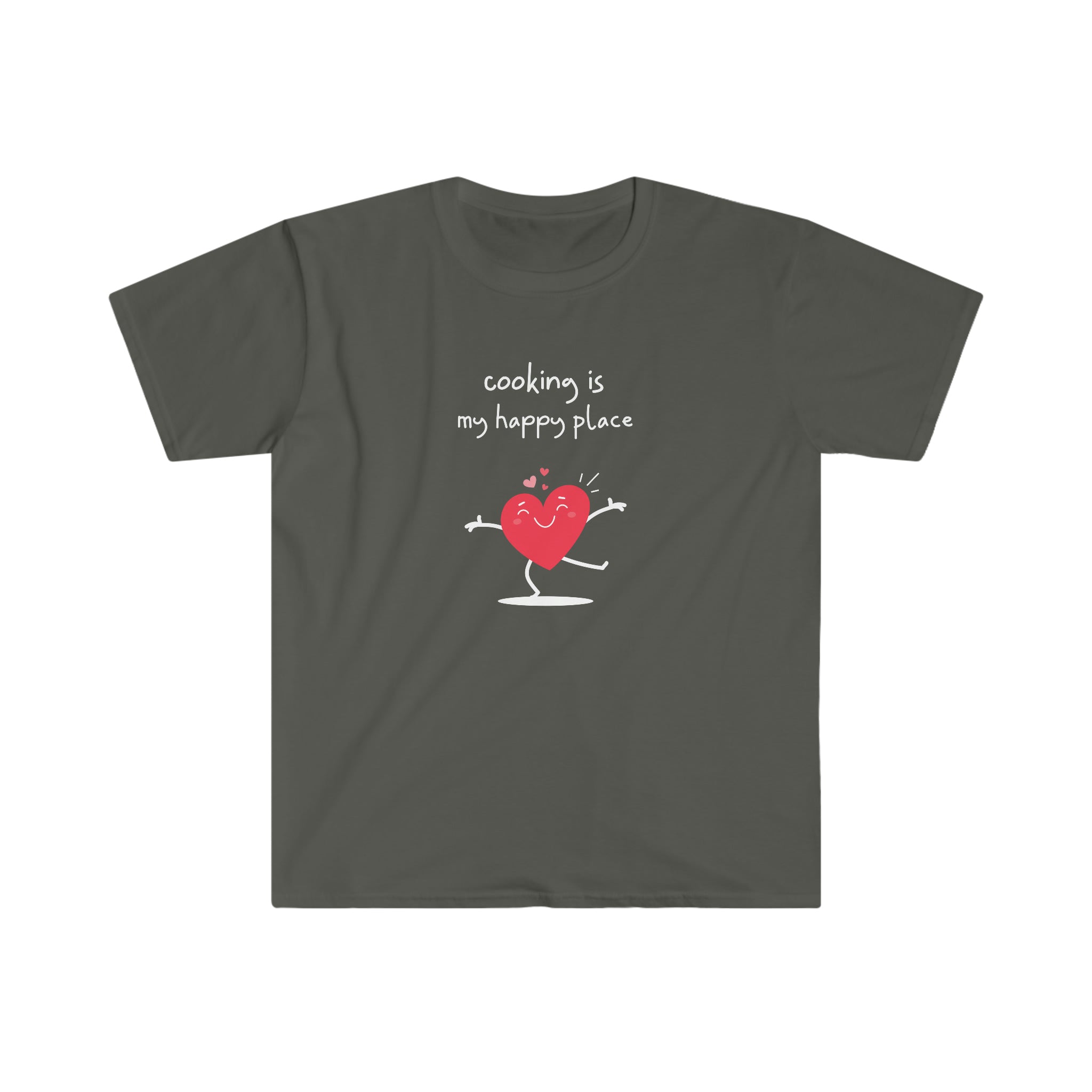 T-shirt, super soft, "Cooking is My Happy Place" T-Shirt - Comfortable, Chic and Playful - cooking t-shirt #6