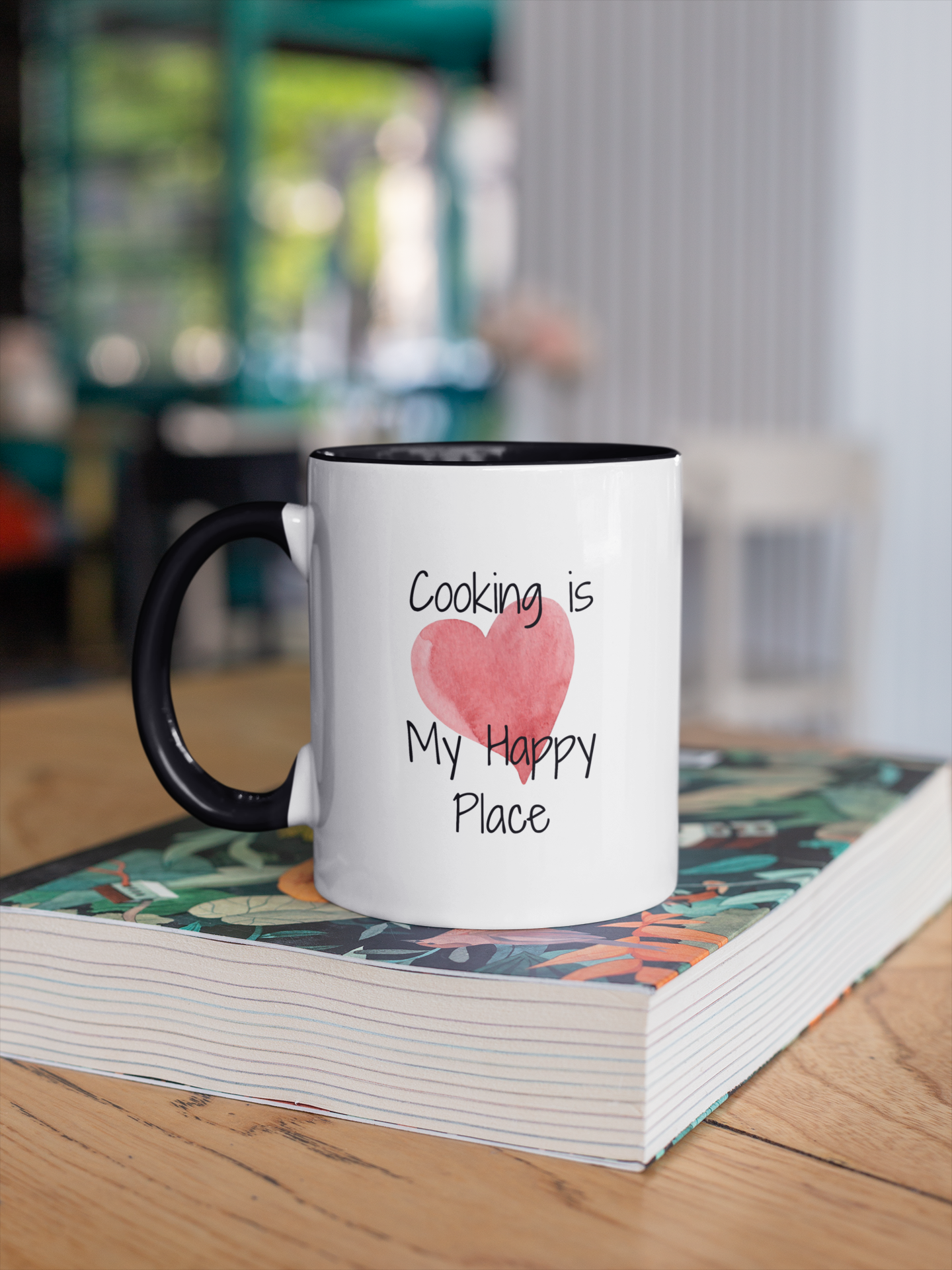Coffee Mug, Cooking is My Happy Place 11oz Ceramic Mug with Light-Hearted Design, Dishwasher and Microwave Safe, Perfect Gift for Hot Beverage Lovers - cooking mug 10