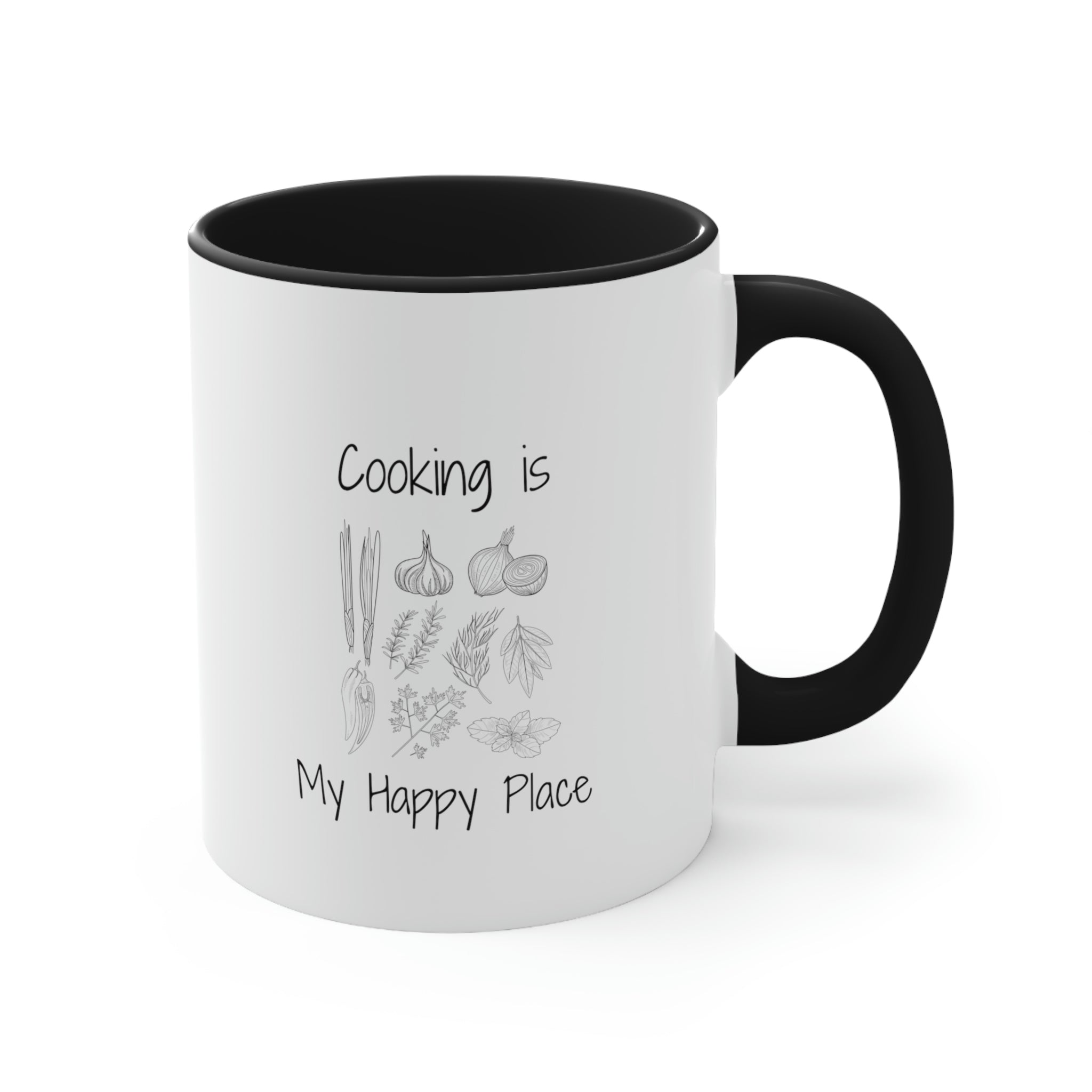 Coffee Mug, Cooking is My Happy Place 11oz Ceramic Mug with Light-Hearted Design, Dishwasher and Microwave Safe, Perfect Gift for Hot Beverage Lovers - cooking mug 2