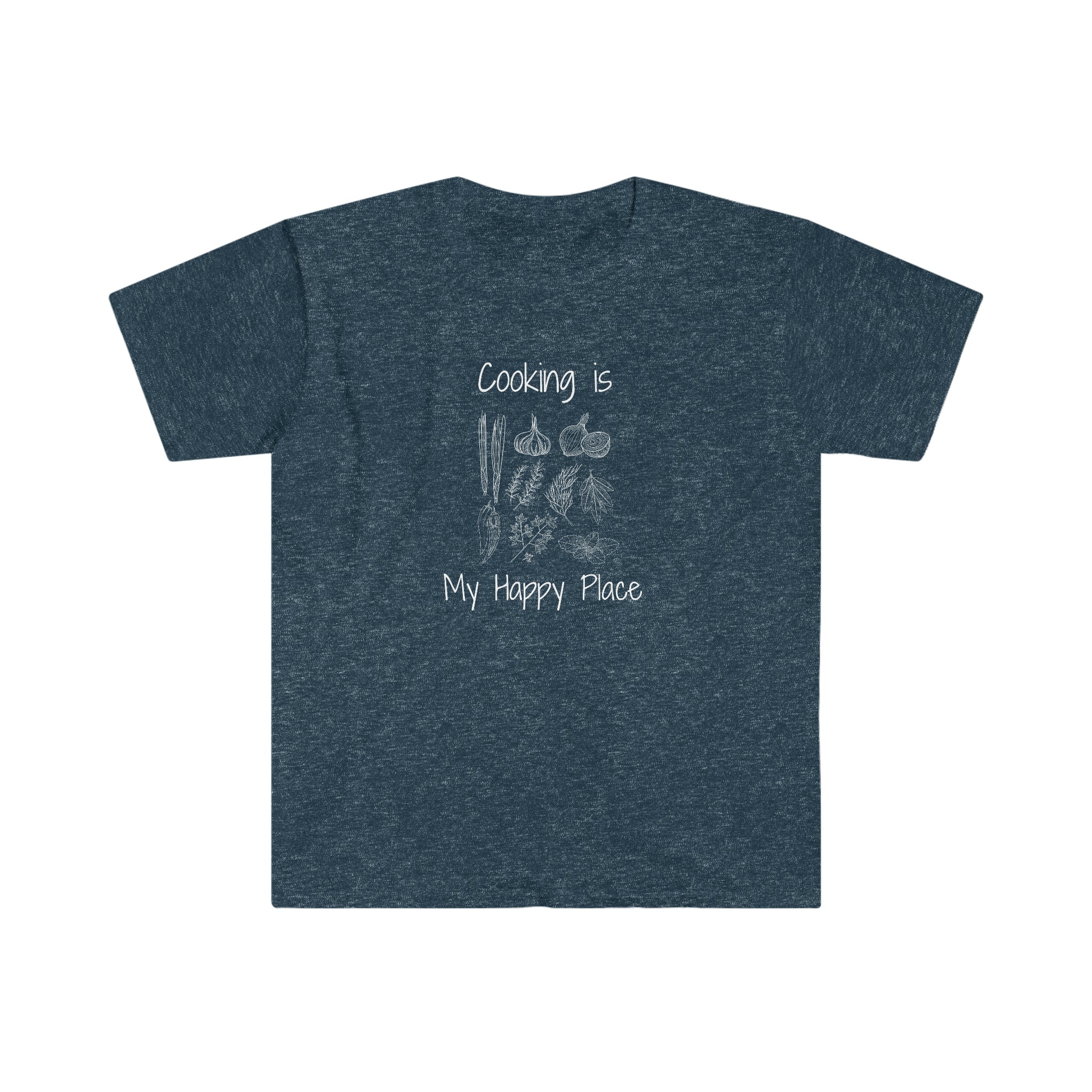 T-shirt, super soft, "Cooking is My Happy Place" T-Shirt - Comfortable, Chic and Playful - cooking t-shirt #2