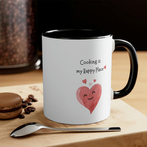 Coffee Mug, Cooking is My Happy Place 11oz Ceramic Mug with Light-Hearted Design, Dishwasher and Microwave Safe, Perfect Gift for Hot Beverage Lovers - cooking mug 6