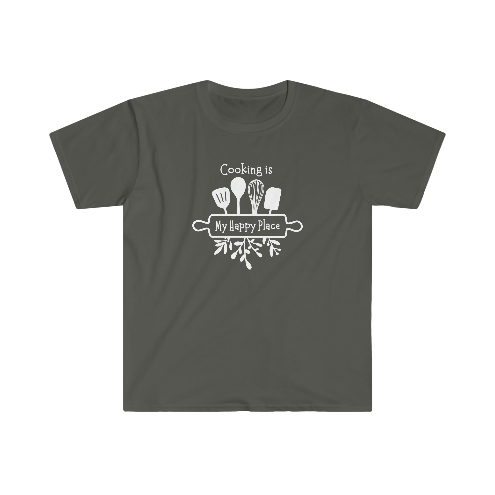 T-shirt, super soft, "Cooking is My Happy Place" T-Shirt - Comfortable, Chic and Playful - cooking t-shirt #4