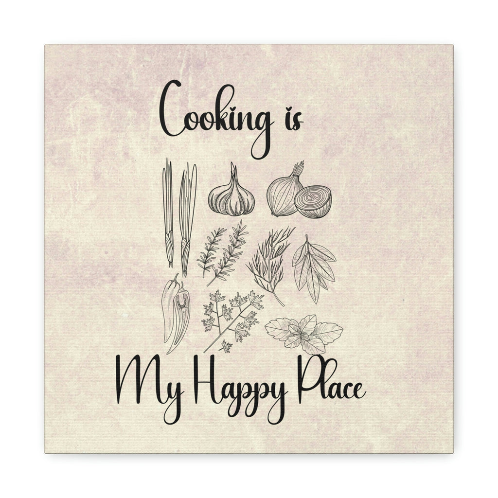 Kitchen decor, gallery-wrapped canvas print, cooking theme, wall art with herb graphics, gift for foodie or chef, kitchen art - cooking#2