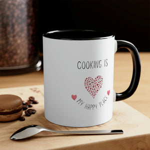 Coffee Mug, Cooking is My Happy Place 11oz Ceramic Mug with Light-Hearted Design, Dishwasher and Microwave Safe, Perfect Gift for Hot Beverage Lovers - cooking mug 9