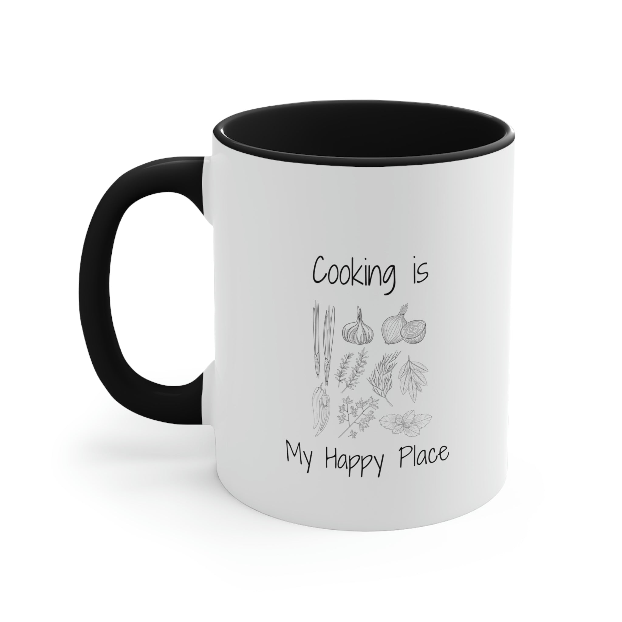 Coffee Mug, Cooking is My Happy Place 11oz Ceramic Mug with Light-Hearted Design, Dishwasher and Microwave Safe, Perfect Gift for Hot Beverage Lovers - cooking mug 2